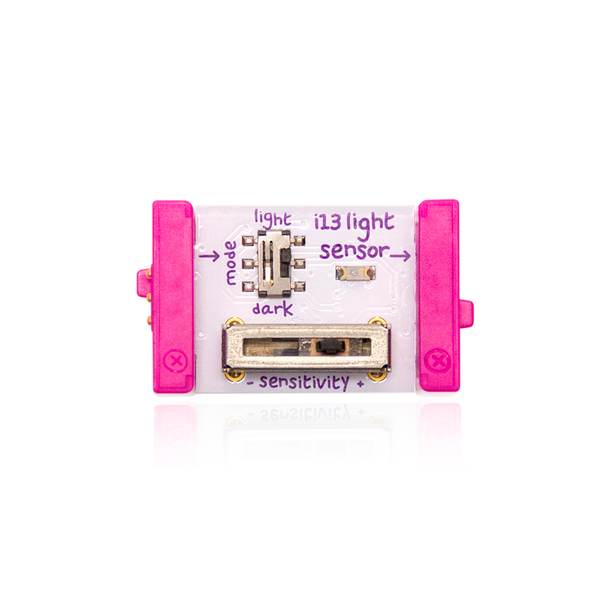 Pink littleBits i13 light sensor bit.