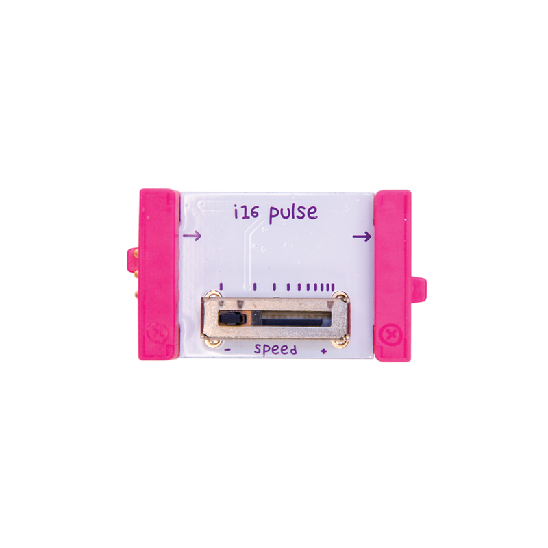 Pink littleBits i16 pulse bit.