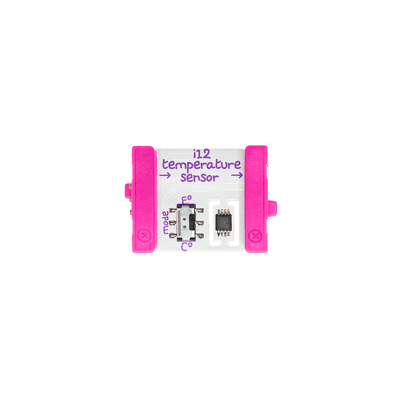 Pink littleBits i12 temperature sensor bit.