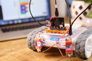 micro:bit invention mounted on RVR robot.