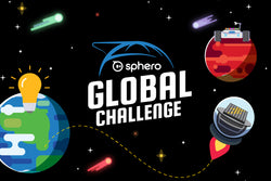 Sphero Global Challenge logo with space background.