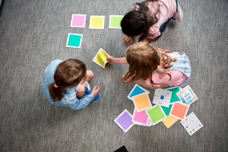 Students can learn STEM with unplugged coding activities with a screenless robot like Sphero indi.