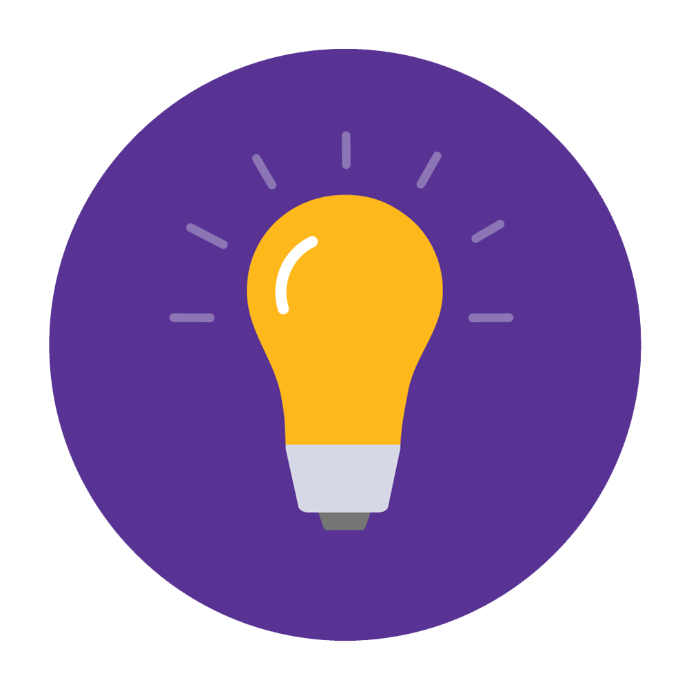 Lightbulb with beams. 