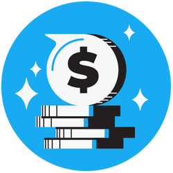 Financial benefits icon.