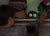 Boy playing with light up eyes invention.