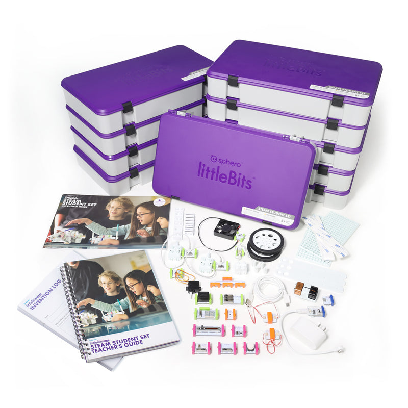 littleBits STEAM Student Set product and packaging.