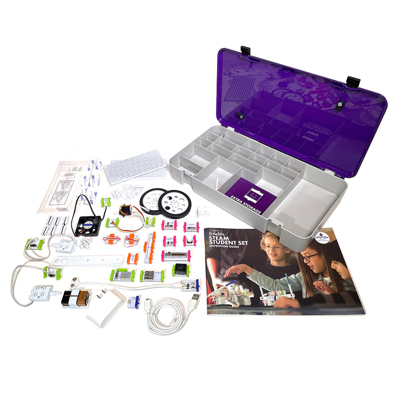 littleBits STEAM Student Set product and packaging.