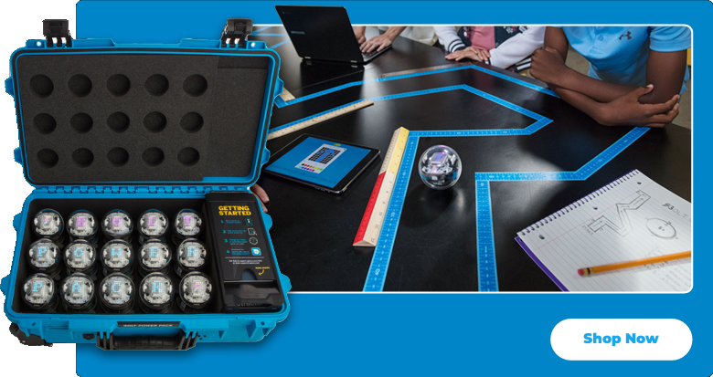 The Sphero BOLT Power Pack with 15 Sphero BOLTs and a variety of accessories.