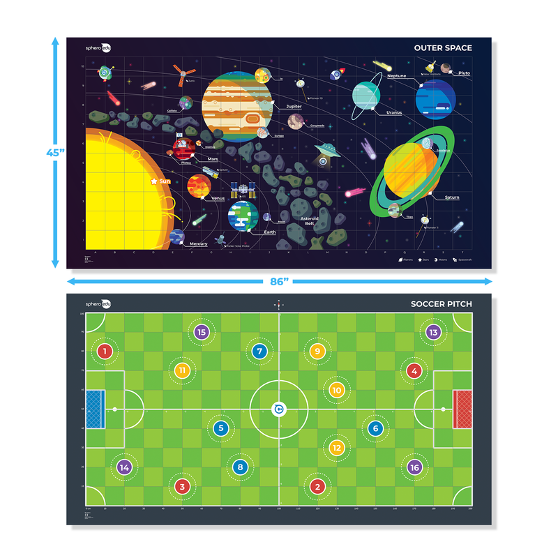 Sphero Code Mat: City/Golf & Space/Soccer Themes