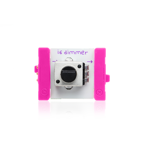 Pink littleBits i6 dimmer.