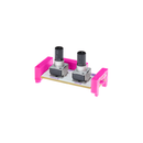 Pink littleBits i33 envelope bit side view.