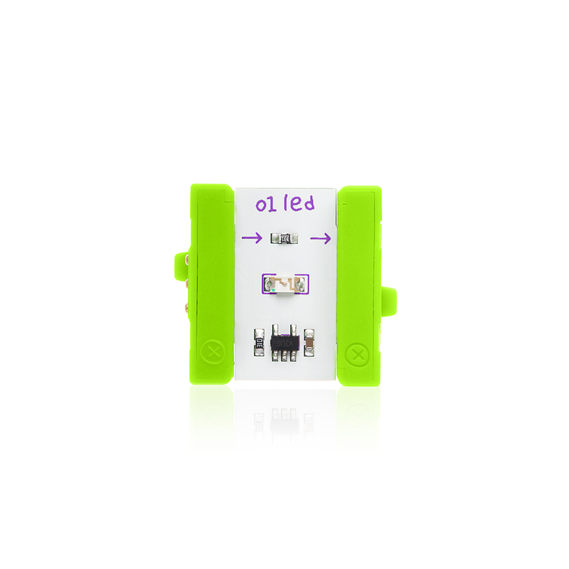 Green littleBits o1 LED bit.