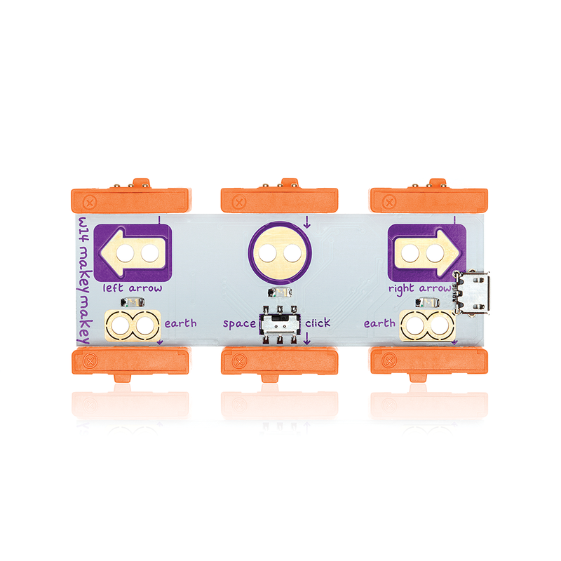 Orange littleBits w14 Makey Makey bit.