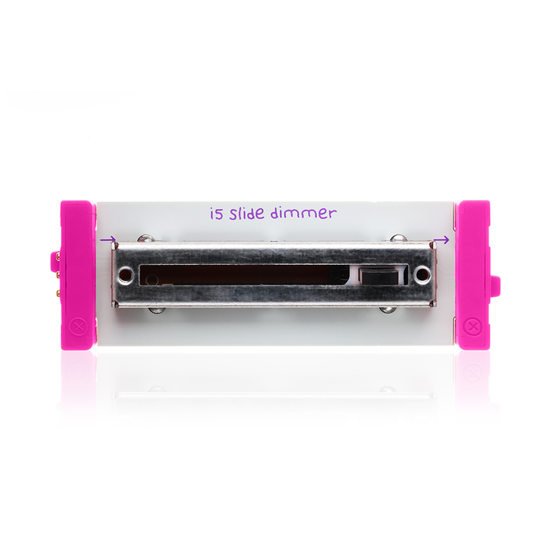 Pink littleBits i5 slide dimmer. 