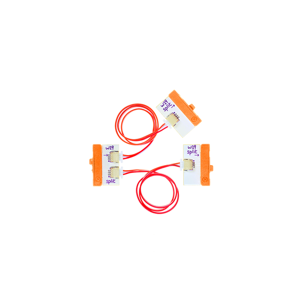 Orange littleBits w19 split bit.