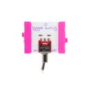 Pink littleBits i2 toggle switch bit.