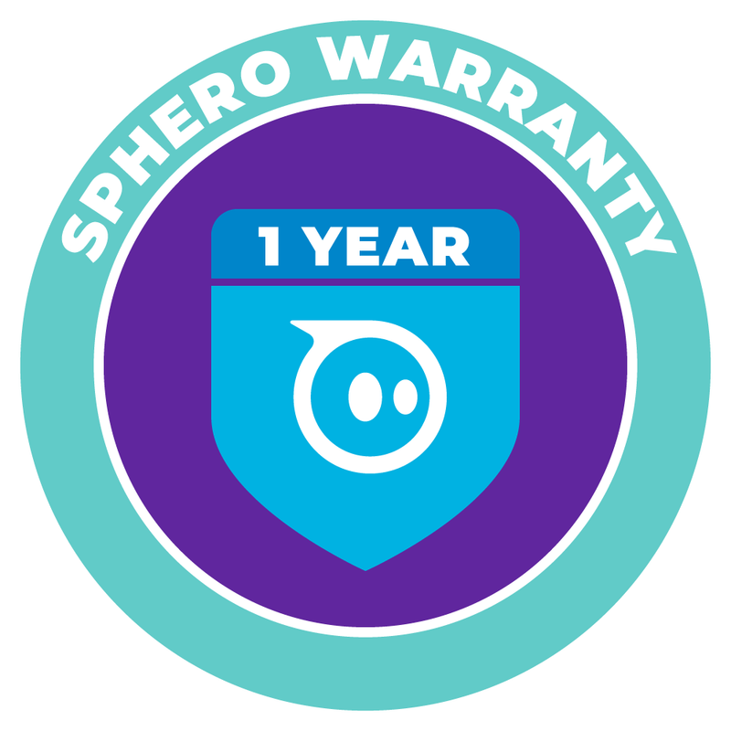 Sphero Warranty 1 year badge. 