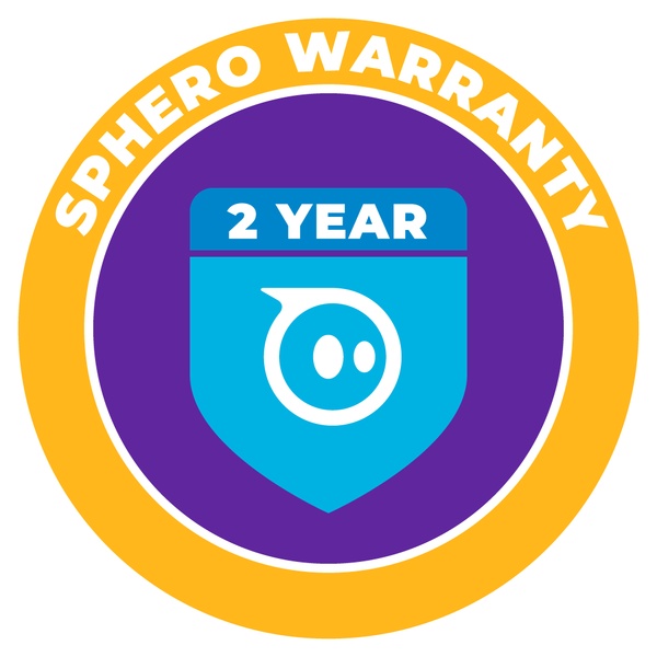 Sphero Warranty 2 year badge.