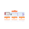 Orange five channels littleBits w21 wireless receiver bit.