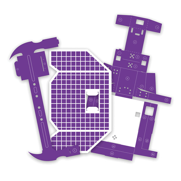 Purple littleBits Space Rover Template cutouts.